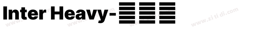 Inter Heavy字体转换